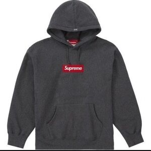 Authentic supreme 2021 hoodie - charcoal grey
